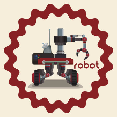 Robot concept with machine icons design, vector illustration 10 eps graphic.のイラスト素材