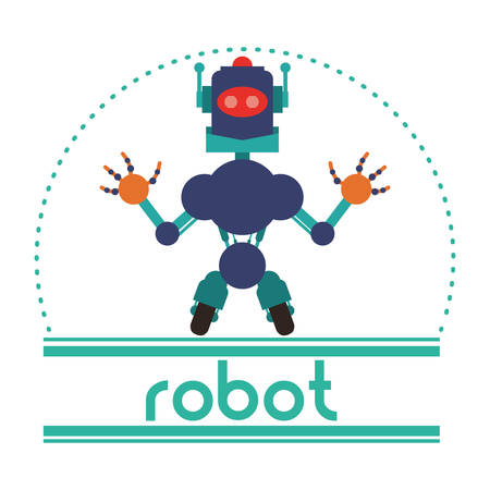 Robot concept with machine icons design, vector illustration 10 eps graphic.のイラスト素材
