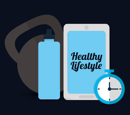 Gym and Fitness lifestyle graphic design, vector illustration eps10のイラスト素材