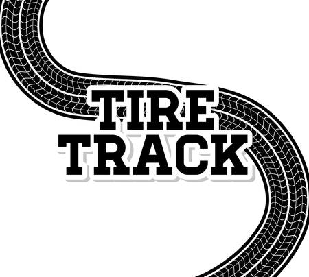Tire track print graphic design, vector illustration eps10のイラスト素材