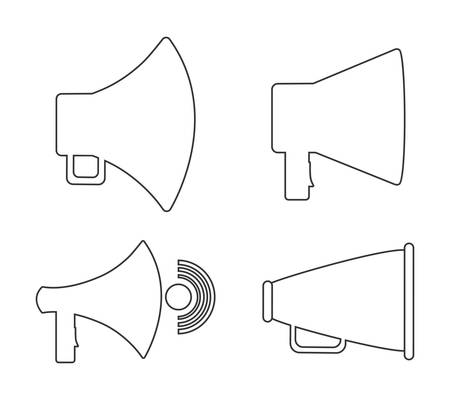 bullhorn announce graphic design, vector illustration eps10のイラスト素材