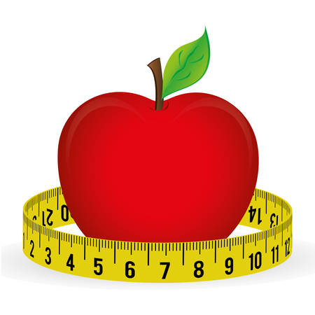 Measure tape and dieting graphic design, vector illustration eps10のイラスト素材