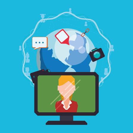 Social media and technology graphic design, vector illustration eps10のイラスト素材