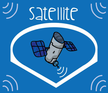 Space concept with satellite icon design, vector illustration 10 eps graphic.のイラスト素材
