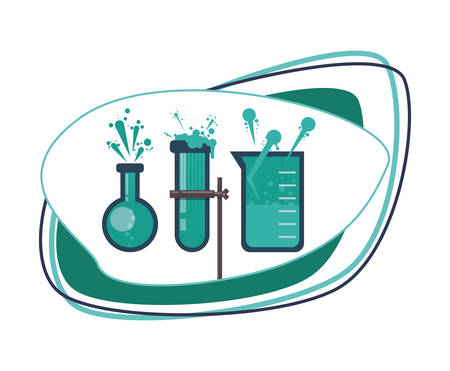 Science concept with chemistry icons design, vector illustration 10 eps graphic.のイラスト素材