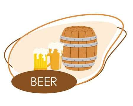 Beer concept with icons design, vector illustration 10 eps graphic.のイラスト素材
