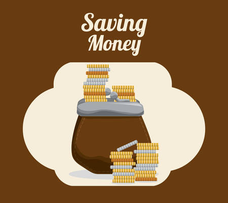 Financial item concept with money icons design, vector illustration 10 eps graphic.のイラスト素材