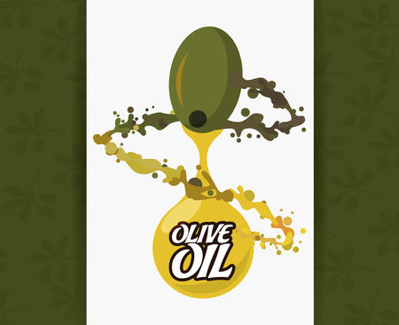 Olive Oil concept with organic  icons designのイラスト素材