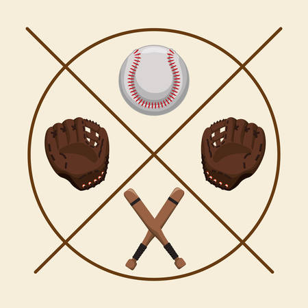 Sport concept with Baseball  icons designのイラスト素材