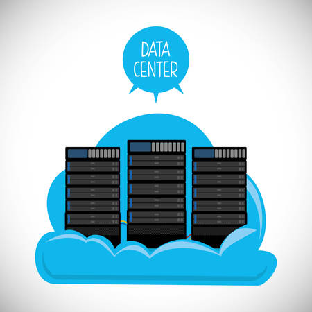 Web Hosting concept with data security icons design, vector illustration 10 eps graphic.のイラスト素材