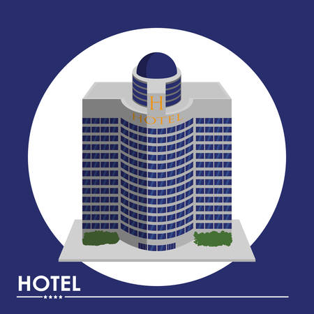Real Estate concept with hotel icon design, vector illustration 10 eps graphic.のイラスト素材