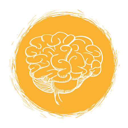 Idea concept with brain  icon design, vector illustration 10 eps graphic.のイラスト素材