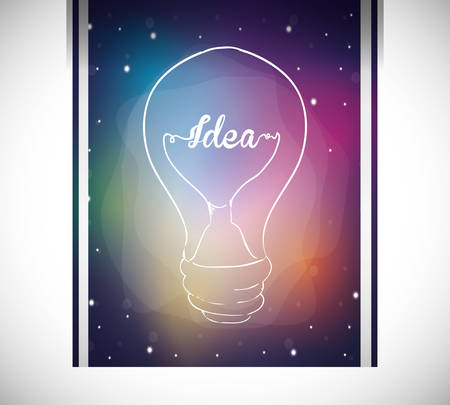 Idea concept with light bulb icon design, vectorのイラスト素材