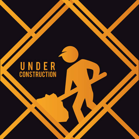 Under construction concept with tools icon design, vector illustration 10 eps graphic.のイラスト素材