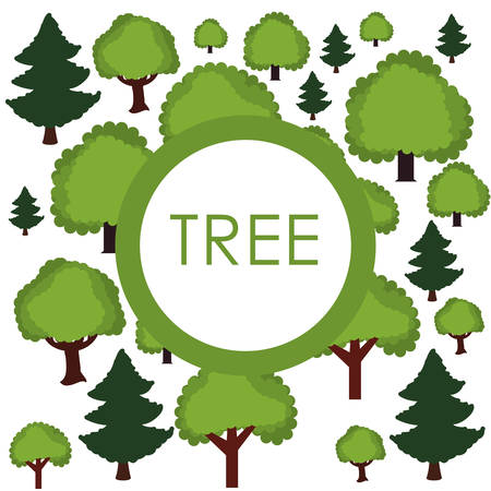 Tree concept with natural icon design, vector illustration 10 eps graphic.のイラスト素材