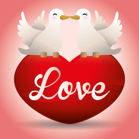 Love concept with romantic icon design, vector illustration 10 eps graphic.のイラスト素材