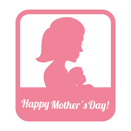 Mothers day concept with cute icons designのイラスト素材