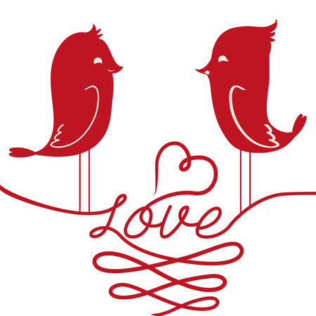 Love concept with romantic icon designのイラスト素材