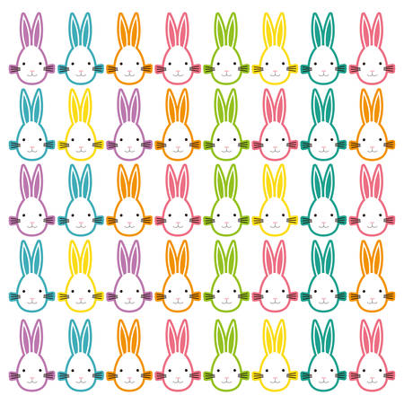 Happy Easter concept with cute icons design, vector illustration 10 eps graphic.のイラスト素材