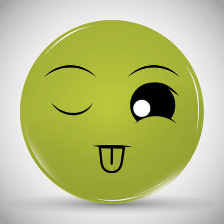 Funny cartoon face graphic design, vector illustration eps10のイラスト素材