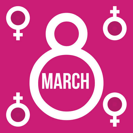 Happy womens day concept with celebration icon design, vector illustration 10 eps graphic.のイラスト素材