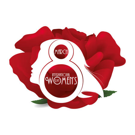 Happy womens day concept with celebration icon design, vector illustration 10 eps graphic.のイラスト素材