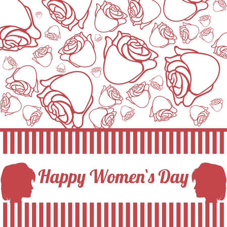 Happy womens day concept with celebration icon design, vector illustration 10 eps graphic.のイラスト素材