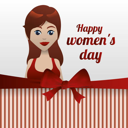 Happy womens day concept with celebration icon design, vector illustration 10 eps graphic.のイラスト素材
