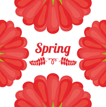 Spring concept with flowers design, vector illustration 10 eps graphic.のイラスト素材