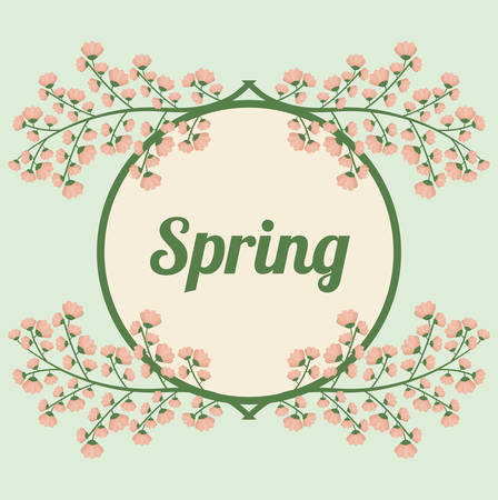 Spring concept with flowers design, vector illustration 10 eps graphic.のイラスト素材