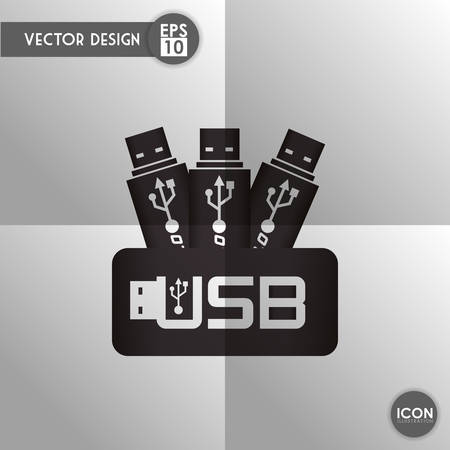 Technology concept with usb icon design, vector illustration 10 eps graphic.のイラスト素材