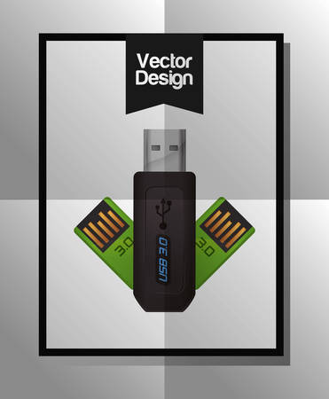 Technology concept with usb icon design, vector illustration 10 eps graphic.のイラスト素材
