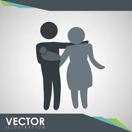 Family concept with people icon design, vector illustrationのイラスト素材