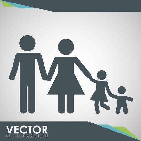 Family concept with people icon design, vector illustrationのイラスト素材