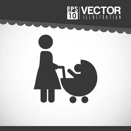 Ilustración de Family concept with people icon design, vector illustration - Imagen libre de derechos