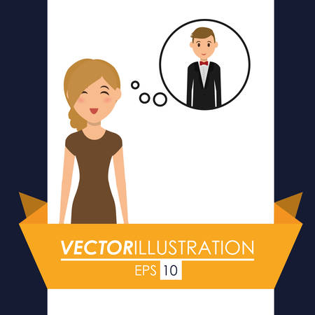 Family concept with couple icon design, vector illustrationのイラスト素材