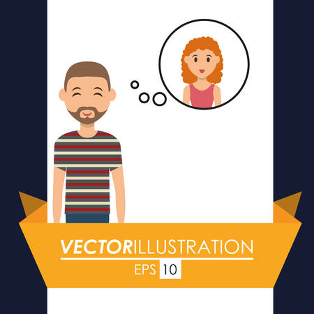 Family concept with couple icon design, vector illustrationのイラスト素材