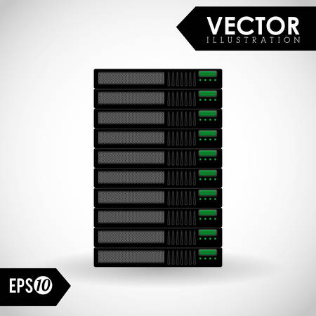 Data center concept with technology icon design, vector illustrationのイラスト素材