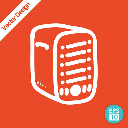 Data center concept with technology icon design, vector illustrationのイラスト素材