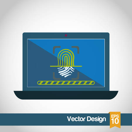 Security system concept with technology icon design, vector illustrationのイラスト素材