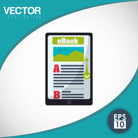 Education concept with ebook icon design, vector illustrationのイラスト素材