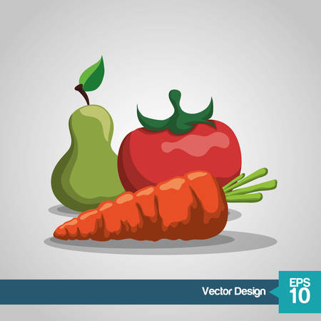 Organic product concept with healthy food icon design, vector illustration 10 eps graphic.のイラスト素材