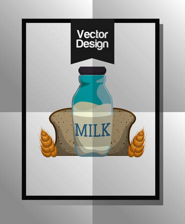 Organic product concept with healthy food icon design, vector illustration 10 eps graphic.のイラスト素材