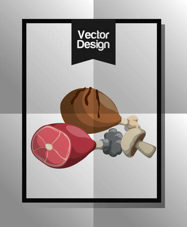 Organic product concept with healthy food icon design, vector illustration 10 eps graphic.のイラスト素材