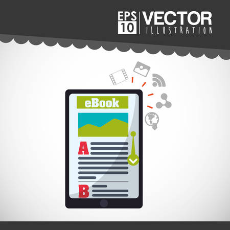 Education concept with ebook icon design, vector illustration 10 eps graphic.のイラスト素材