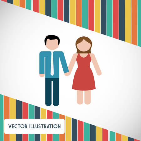 Family concept with couple icon design, vector illustration 10 eps graphic.のイラスト素材