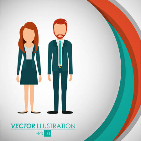 Family concept with couple icon design, vector illustration 10 eps graphic.のイラスト素材