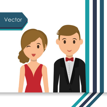 Family concept with couple icon design, vector illustration 10 eps graphic.のイラスト素材