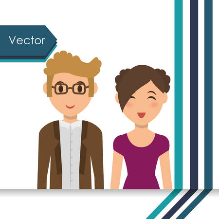 Family concept with couple icon design, vector illustration 10 eps graphic.のイラスト素材