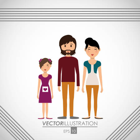 Family concept with people icon design, vector illustration 10 eps graphic.のイラスト素材